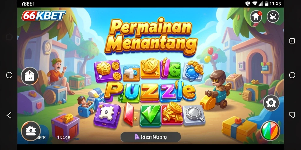Tampilan gameplay 66KBET dengan tantangan puzzle yang seru.