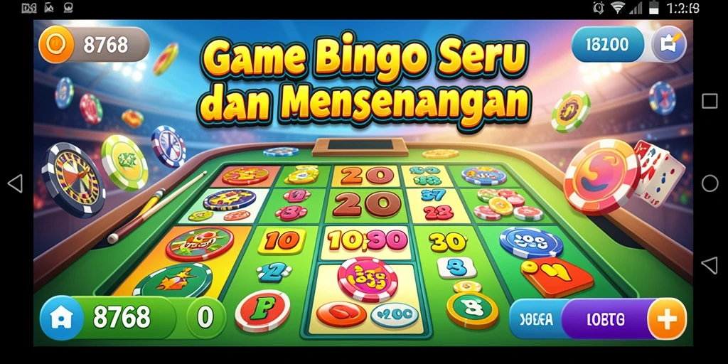 Tampilan menarik dari gameplay Bingo 8768 yang seru.