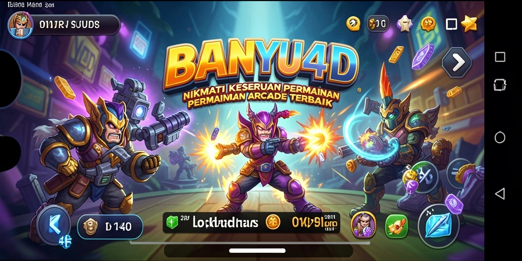 Screenshot gameplay BANYU4D yang menampilkan momen seru dalam permainan Arcade.
