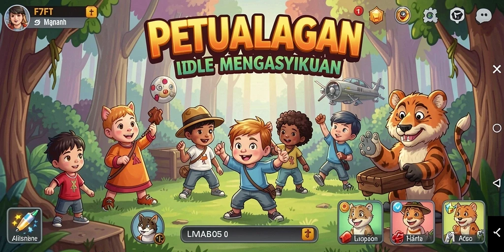Tangkapan layar gameplay menampilkan aksi Idle yang seru dan menarik.