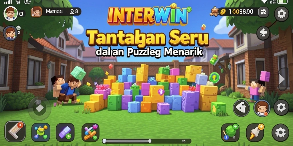 Tampilan gameplay INTERWIN dengan berbagai puzzle menarik dan menantang.