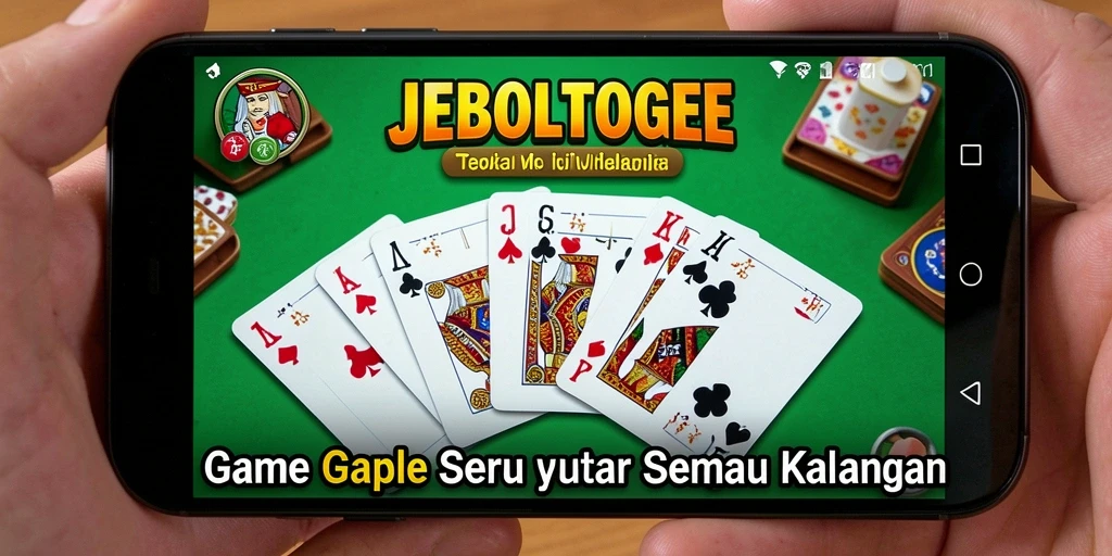 Tampilan gameplay menarik dari JEBOLTOGEL dalam suasana Gaple.