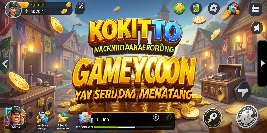 Screenshot gameplay KOKITOTO menampilkan berbagai aktivitas manajemen bisnis.
