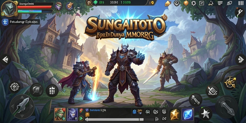 Screenshot gameplay utama SUNGAITOTO yang menampilkan pertarungan seru.