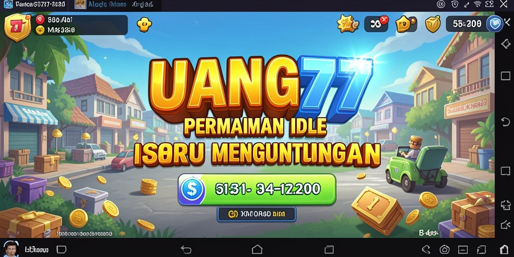 Screenshot gameplay UANG77 yang menampilkan kemajuan bisnis Idle.