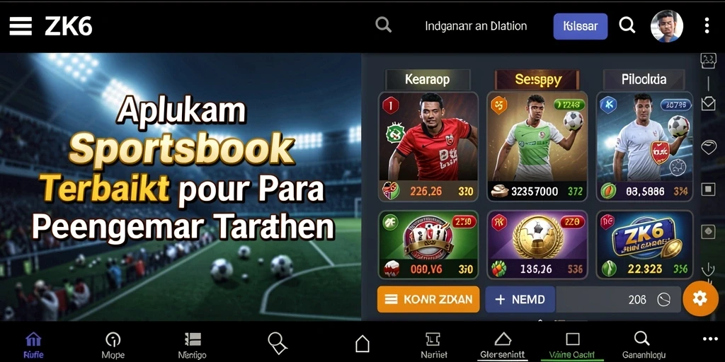 Tampilan gameplay ZK6 yang menarik dan interaktif di aplikasi Sportsbook.